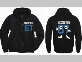 Six Seven 67  hrub&aacute; mikina na zips s kapucou stiahnuteľnou &scaron;n&uacute;rkami